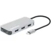 Image de Manhattan 130615 MANHATTAN Station d'accueil USB-C 8-en-1 HDMI RJ45 3xUSB-A