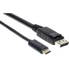 Image de Usb 2.0 Adaptateur [1x Usb-c® Mâle - 1x Displayport Mâle] Usb-c Auf Displayport-kabel Stecker/stecker 4k@60hz-ausgangssignal 2 M Schwarz Y386992 - Manhattan