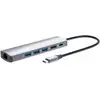 Image de Manhattan 153959 replicatore di porte e docking station per laptop Cablato USB 3.2 Gen 1 [3.1 Gen 1] Type-C Argento (USB-C DOCK/HUB 6-PORT- - ENET/HDMI/USB-A[X3]/USB-C/PD100) - Neuf