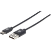 Image de MANHATTAN USB Kabel 2.0 C -> A St/St 1.00m schwarz