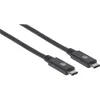 Image de Câble Usb Usb 3.2 Gen1 (usb 3.0) Usb-c® Mâle, Usb-c® Mâle 1.00 M Noir Connecteur Utilisable Des Deux Cotés 355223 R213031 - Manhattan