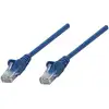 Image de Intellinet Câble patch réseau Cat6A, 0,25 m, bleu, cuivre, S/FTP, LSOH/LSZH, PVC, RJ45, contacts plaqués or, anti-accroc, avec manchon, garantie à vie - Neuf