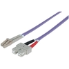 Image de INTELLINET Câble de raccordement fibre optique LC/SC 5m multimode OM4 violet