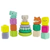 Image de INFANTINO - Set de Jeux Empilables - Anneaux et Cubes à Empiler - Jouets sensoriels et Educatifs - Multicolore - Dès 6 Mois à 4 Ans en occasion ou reconditionné
