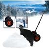 Image de XMTECH Pelle à neige avec roues Hauteur réglable 5 fois Pelle à neige Déneigement Bouclier à neige 74cm lame métallique extra-large