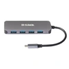 Image de HUB USB D-LINK DUB-2340, USB Type C, câble 10 cm, métallique, argenté