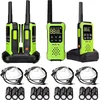 Image de Retevis RT649P Radio rechargeable, IP67 étanche flottante, PMR 446, 16 canaux sans licence, lampe de poche LED, CTCSS/DCS VOX, radios pour sauveteurs (2 paires, vert)