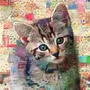 Image de SunsOut Puzzle Quilted Tabby Kitten - 500 pièces puzzle de chats