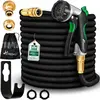 Image de TRESKO® Tuyau d'arrosage flexible Premium 30 m | Tuyau d'arrosage flexible avec âme triple en latex | Tuyau flexible extensible | Tous les raccords sont en laiton de haute qualité