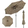 Image de Costway - Parasol De Jardin Dia 300 Cm/parasol Déporté Et Inclinable De Jardin Avec 24 Led Marron