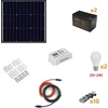 Image de Kit Îlot Photovoltaïque 110W Kit avec panneau solaire, contrôleur de charge, projecteur et accessoires d'installation