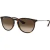 Image de Ray - Ban Femme Ray - Ban RB4171 ERIKA 865/13 Lunettes de soleil Injecté Tortue Marron Pantos Normale