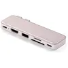Image de Hub USB-C 6 en 1 Snap-Hub de SATECHI pour MacBook Neo, couleur rose | Alimentation PD 45 W, HDMI 4K@60 Hz, double port USB-C