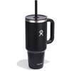 Image de Mug Géant 1,18 Litre Isotherme Hydro Flask Noir Avec Capuchon Anti-fuites Et Paille Souple Intégrée