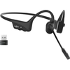 Image de Casque de visioconférence sans fil SHOKZ OpenComm2 UC 2025 à conduction osseuse Bluetooth avec port de chargement USB-C et adaptateur USB-C | Autonomie en conversation : 16 h. Portée sans fil : 29 m. Temps de charge : 1 h.