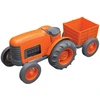 Image de Green Toys tracteur jouet durable orange avec remorque