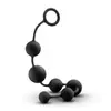 Image de Anal Adventures - Chapelet anal en silicone - Noir