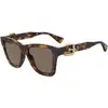 Image de Moschino Femme Moschino MOS131/S 086/70 Lunettes de soleil Injecté Havane Marron Papillon Normale Ombré