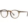 Image de Oliver Peoples Unisex Oliver Peoples OV5186 GREGORY PECK 1689 Montures optiques Acétate Marron Transparent Pantos Normale