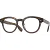 Image de Oliver Peoples Unisex Oliver Peoples OV5413U CARY GRANT 1732 Montures optiques Acétate Rouge Transparent Ronde Normale