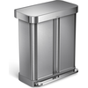 Image de Simplehuman poubelle à pédale rectangulaire avec double compartiment