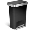 Image de Poubelle rectangulaire avec sac poubelle plastique 45 litres - Noir - Simplehuman