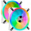 Image de Lot de 2 Ventilateurs de boitier Corsair iCue QL140 RGB - 14cm (Blanc) #2POURCENT