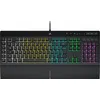 Image de Corsair K55 RGB PRO, Taille complète (100%), Avec fil, USB, AZERTY, LED RGB, Noir