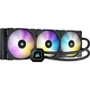 Image de Corsair iCUE H170i ELITE CAPELLIX Watercooling pour processeur (33 voyants LED RGB dynamiques, Ventilateurs de 140 mm, Radiateur de 420 mm, COMMANDER CORE, Ventilateur Zero RPM) Noir en occasion ou reconditionné