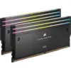 Image de Kit Barrettes mémoire 32Go (2x16Go) DIMM DDR5 Corsair Dominator Titanium RGB 6400MHz (Noir) #2POURCENT