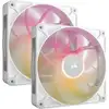 Image de Corsair iCUE LINK RX140 MAX RGB Boitier PC Ventilateur 14 cm Blanc 2 pièce(s) - Neuf