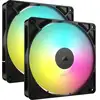 Image de Corsair RS140 ARGB Boitier PC Ventilateur 14 cm Noir 2 pièce(s) - Neuf