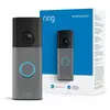 Image de Sonnette vidéo filaire Ring, 2ème génération, Noir, Gris, Usage domestique, Usage professionnel, Angle de vue : 140°, Sans fil