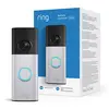 Image de Sonnette vidéo Ring Battery Plus (2e génération) - Résolution 2K, avec batterie amovible, disponible en noir et en gris. Idéale pour la maison ou le bureau, indice de protection IP55, résolution 1920 x 1920 pixels, angle de vue de 140°