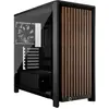 Image de Corsair FRAME 4000D Wood RS Édition Noir/Noyer avec 4 ventilateurs de 120 mm