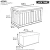 Image de Coffre de jardin Lifetime en plastique 440 L Coffre de rangement & coffre de jardin Marron 64x128x67 cm
