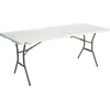 Image de Lifetime Table pliante en plastique, table de fête pour le jardin blanc 182 x 76 x 74 cm (l x p x h)