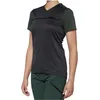 Image de Maillot à manches courtes Ridecamp pour femmes 100 % Charbon/Vert forêt - atmungsakt...