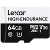 Image de Lexar High-Endurance 64 Go MicroSDXC UHS-I Classe 10 - Neuf