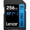 Image de LEXAR Carte SDXC 800x PRO Blue Series 256Go UHS-1 V30 - Read 150