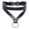 Image de Bondage Baddie - Collier avec anneau - Noir/Doré