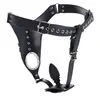 Image de Ceinture de chasteté pénienne avec plug anal en silicone