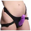Image de Strap U - Double Dildo avec Harnais - Violet