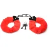 Image de XR Brands - Cuffed in Fur Menottes - Rouge