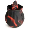 Image de BLOOMGASM - Black Kiss Vibrateur Rose Rimming - Rouge/Noir