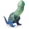 Image de XR Brands - Dildo Dinosaur Jurassic Cock - Vert & Bleu