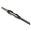 Image de Câble audio MONSTER CABLE Jack 3,5 mm mâle vers femelle 1,5 m tressé plaqué or noir/gris - Neuf