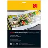 Image de Papier d impression Kodak Photo Sticker Paper Pack de 20 feuilles de papier photo autocollant Format 10 x 15 cm (A6) Finition b - Neuf