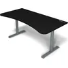 Image de Table de jeu et de bureau Arozzi Arena Ultrawide incurvée avec surface intégrale hydrofuge , gestion des câbles- (Frozen Grey)
