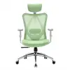 Image de SIHOO M18 Chaise ergonomique - Soutien 4 points (tête/dos/lombaire/mains) - Maille respirante - Appui-tête & lombaire réglables - Pour 1,68-1,88m - 150kg max - Certifié BIFMA - Bureau/maison/jeux - vert - Neuf